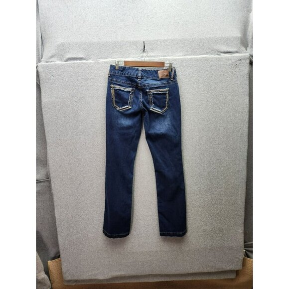 Maurices Womens Distressed Blue Denim Jeans Size 7/8 Regular - Picture 2 of 7